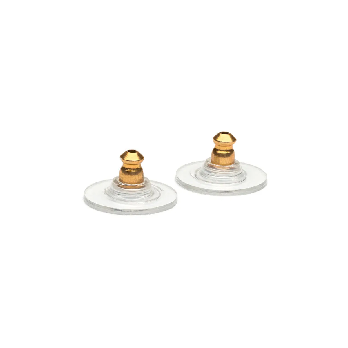 Gold Plated Plastic Disk Bullet Backs Accessory - 1 Pair