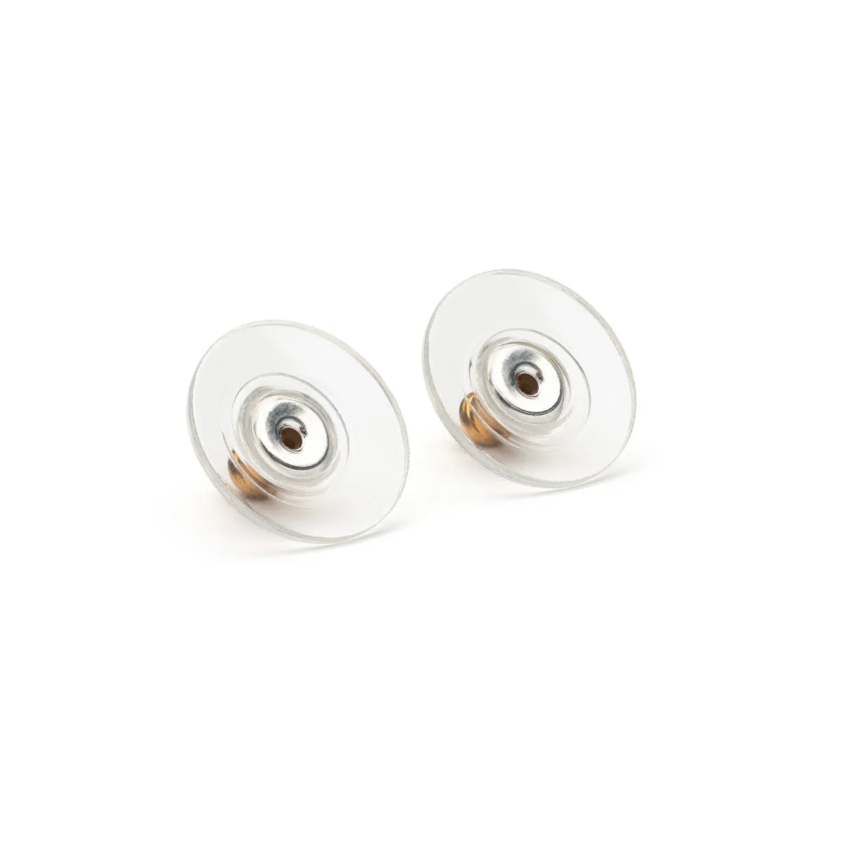 Gold Plated Plastic Disk Bullet Backs Accessory - 1 Pair