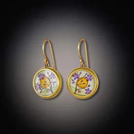 Gold Plum Blossom Earrings