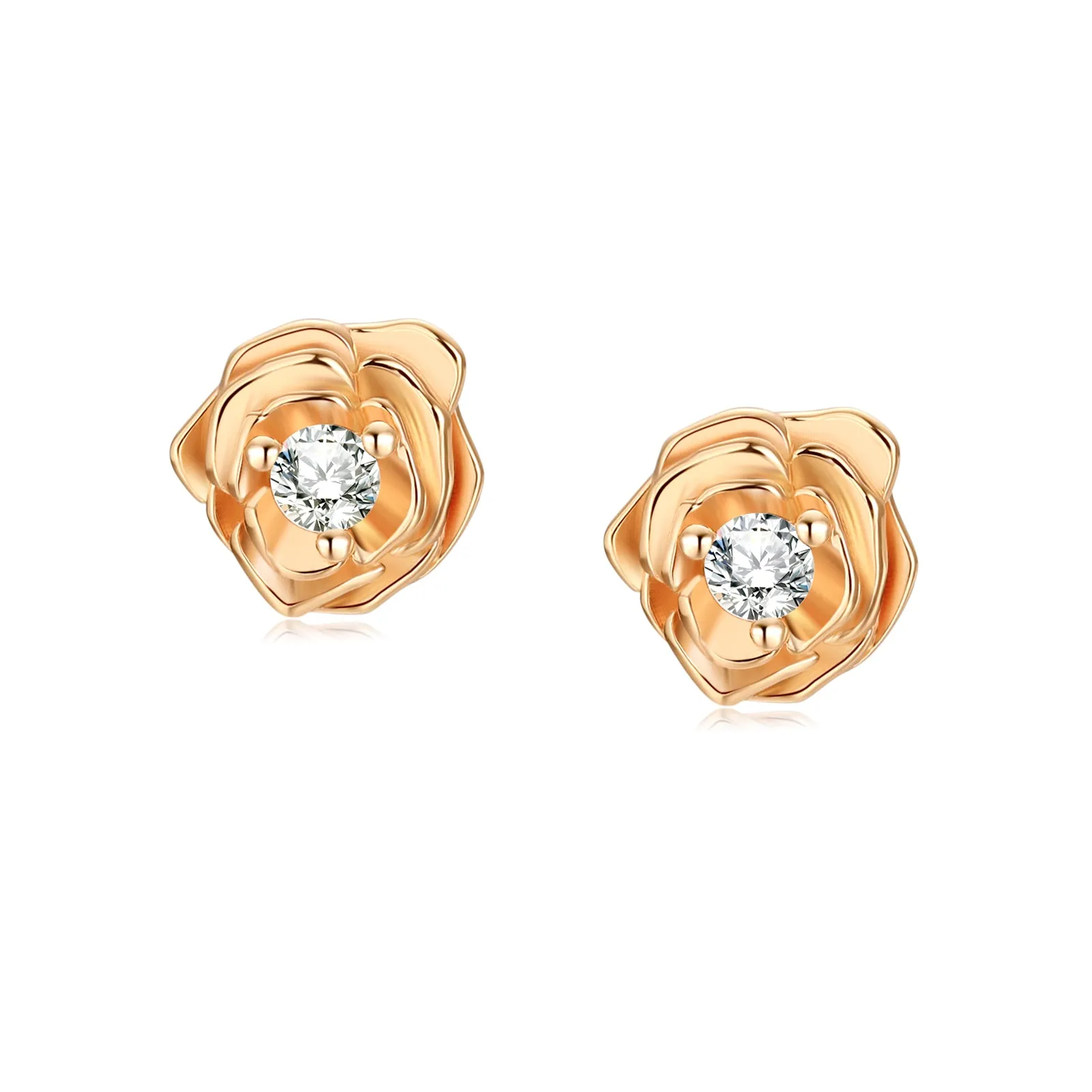 Rose Gold Plated, Exquisite Stud Earrings for Women