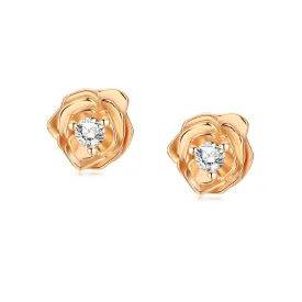 Rose Gold Plated, Exquisite Stud Earrings for Women