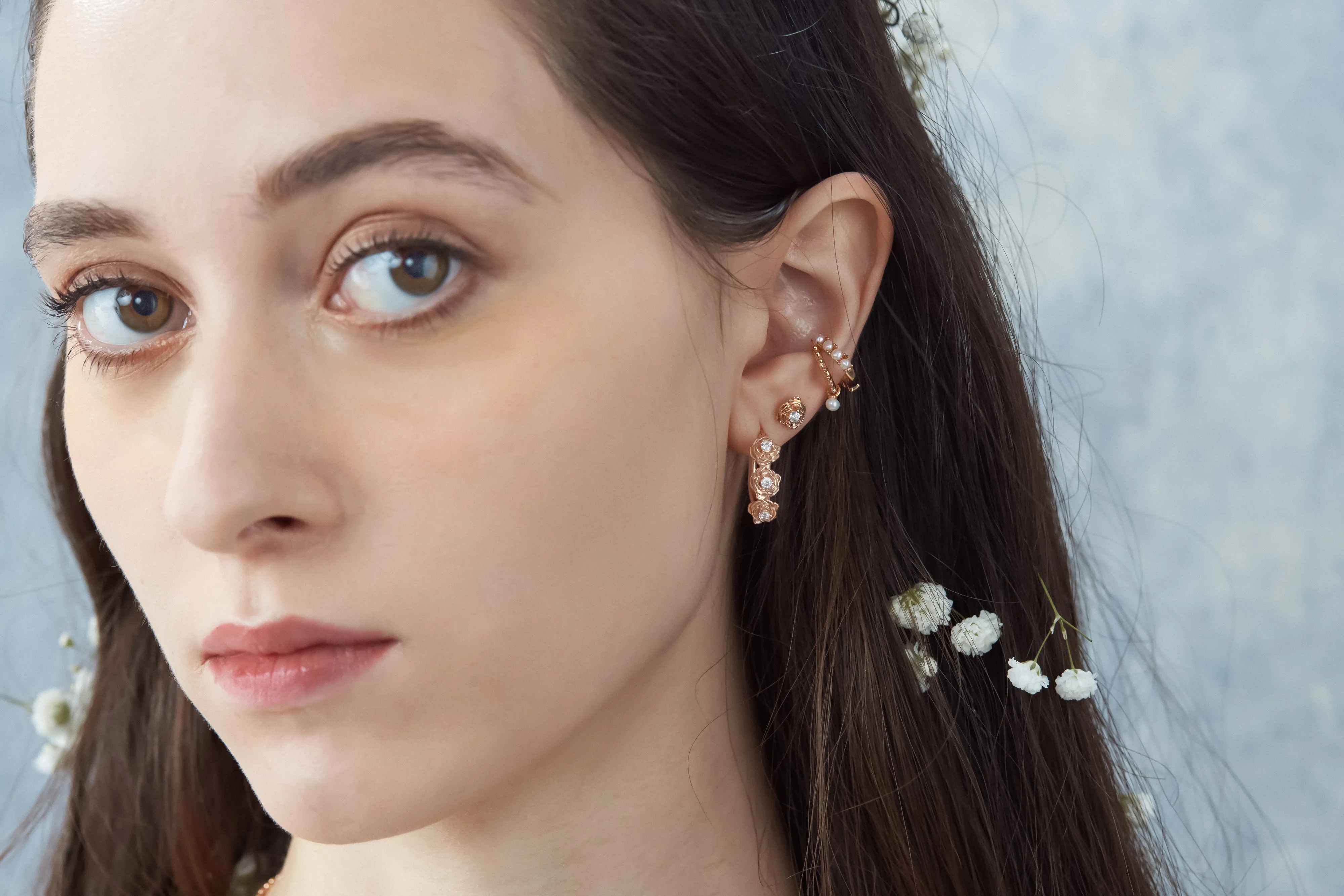 Rose Gold Plated, Exquisite Stud Earrings for Women