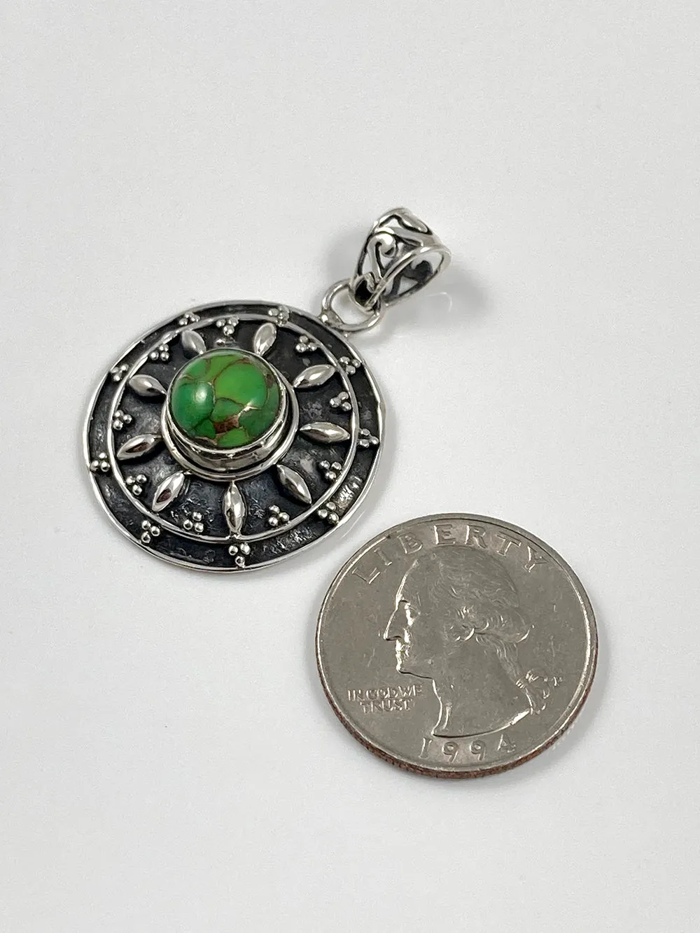 Green Copper Turquoise Pendant