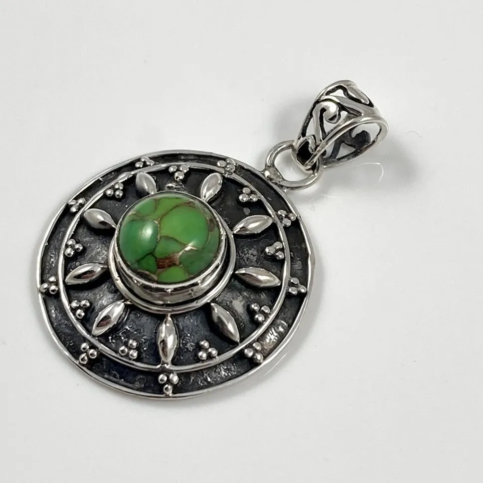 Green Copper Turquoise Pendant
