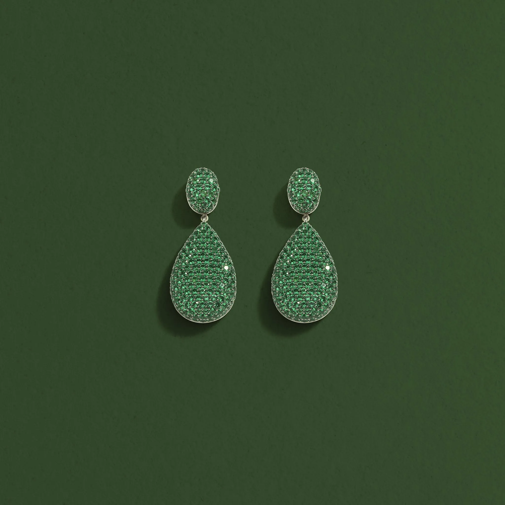 Green Drop Earrings
