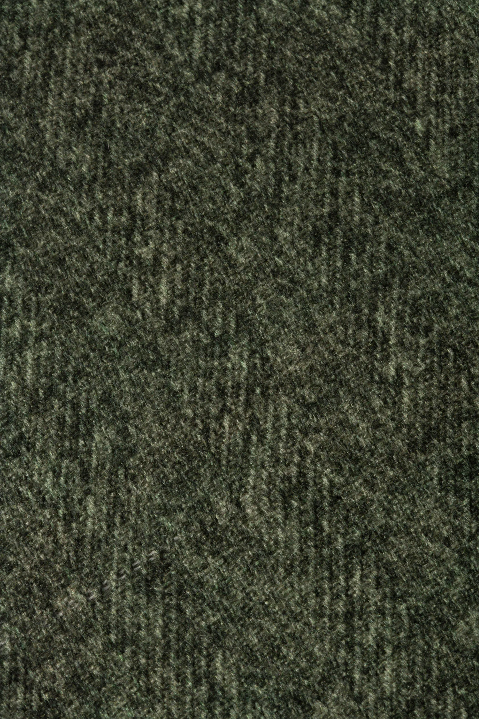 Grey and green reversible herringbone scarf - Made in Italy