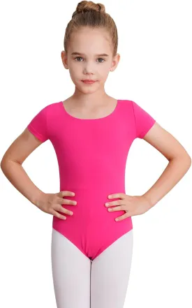 Gymnastics Leotards for Girls Ballet Leotard Toddler girls Bodysuit Short Sleeve Kids Dance Outfits