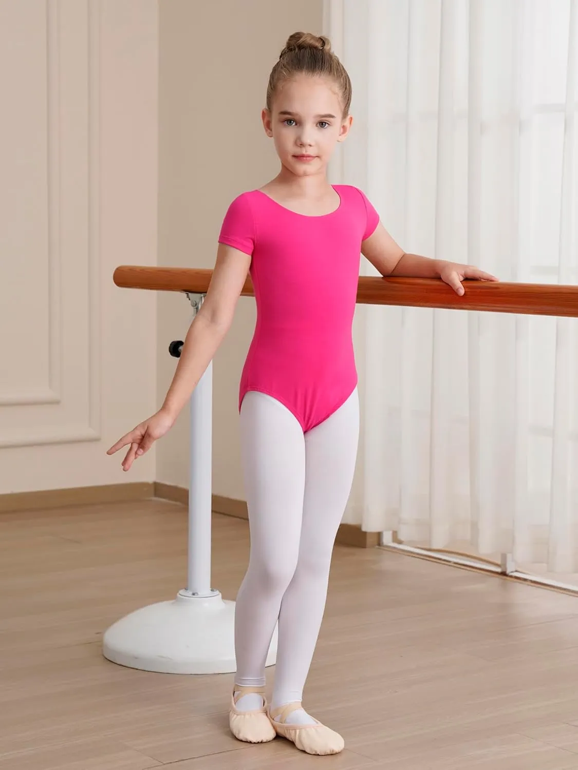 Gymnastics Leotards for Girls Ballet Leotard Toddler girls Bodysuit Short Sleeve Kids Dance Outfits