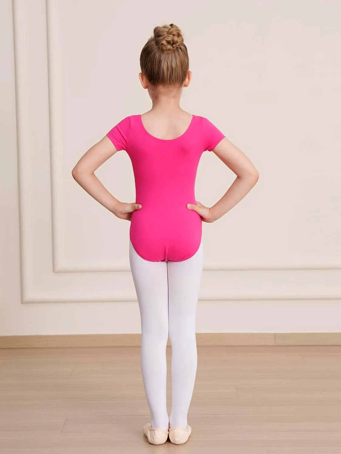 Gymnastics Leotards for Girls Ballet Leotard Toddler girls Bodysuit Short Sleeve Kids Dance Outfits