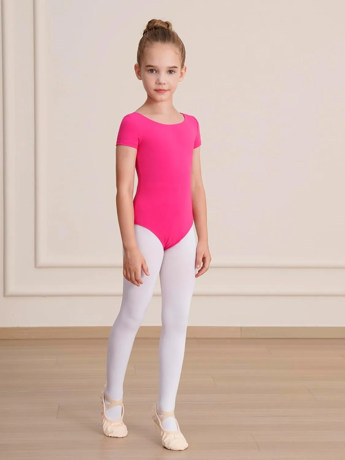 Gymnastics Leotards for Girls Ballet Leotard Toddler girls Bodysuit Short Sleeve Kids Dance Outfits