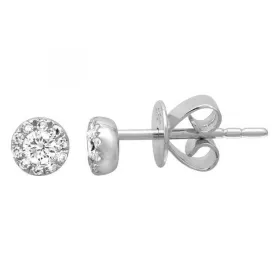 Halo Diamond Stud Earrings