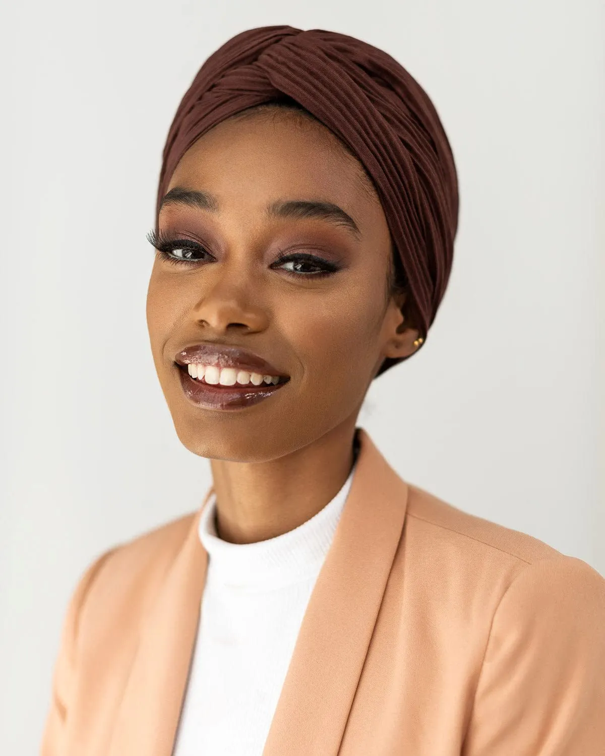 Head Wraps for Women Large Haribands Turbans for Women Head Wrap Hair Scarf Headbands for Black Hair Army Green Dark Brown