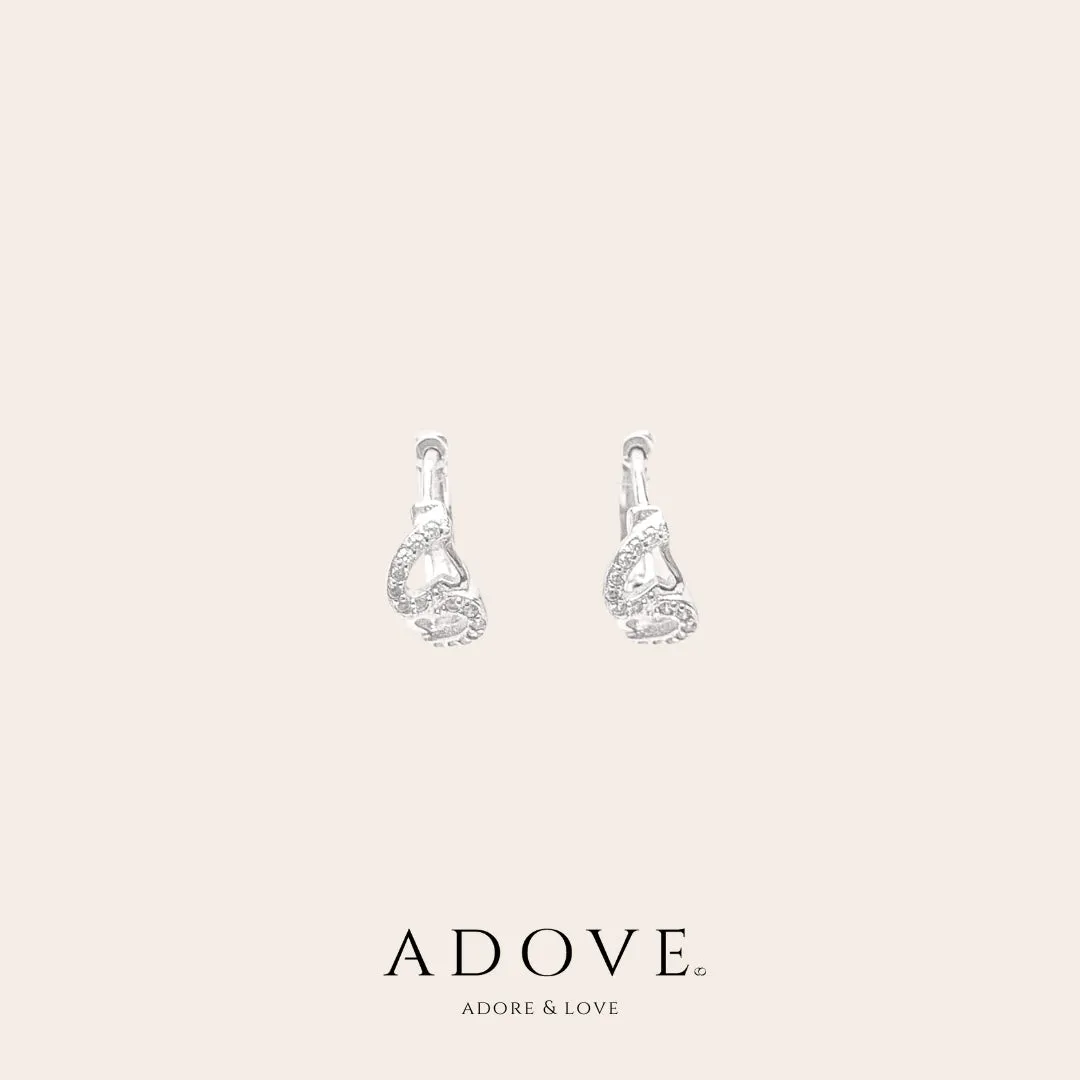 Hearts Huggies Earrings (13mm)