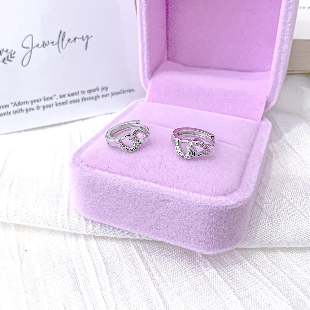 Hearts Huggies Earrings (13mm)