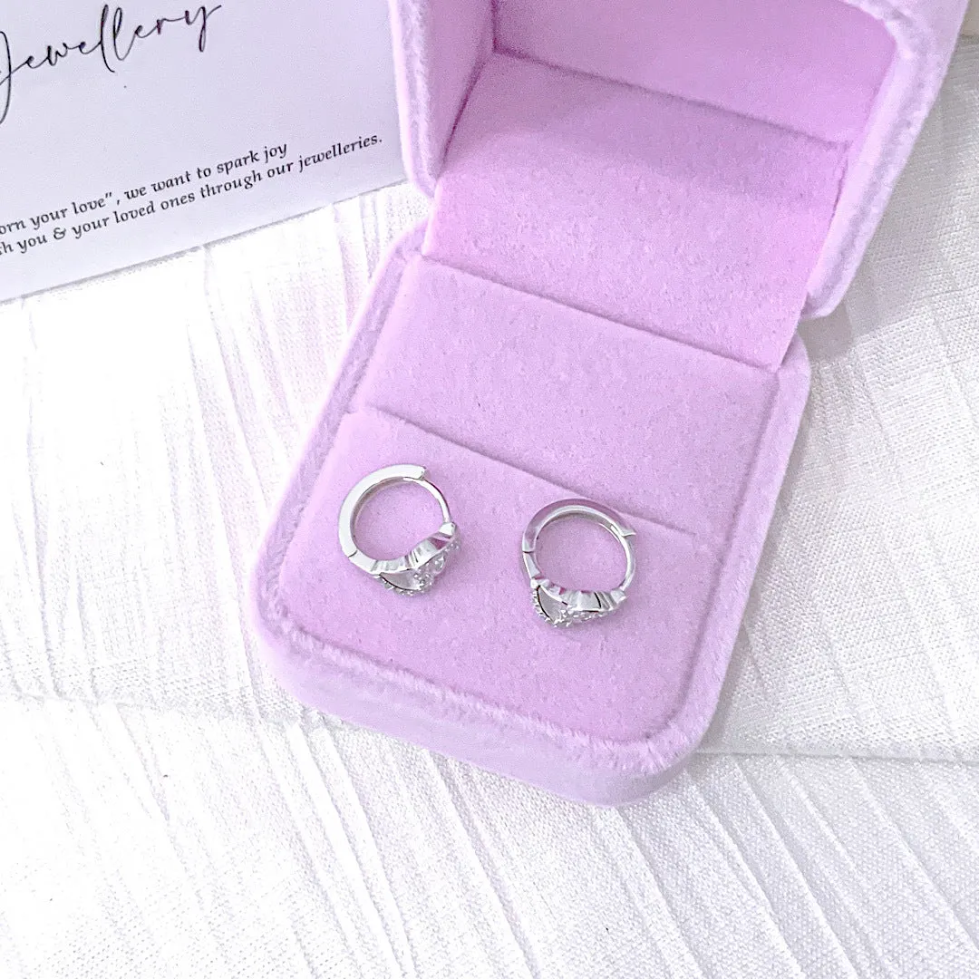 Hearts Huggies Earrings (13mm)