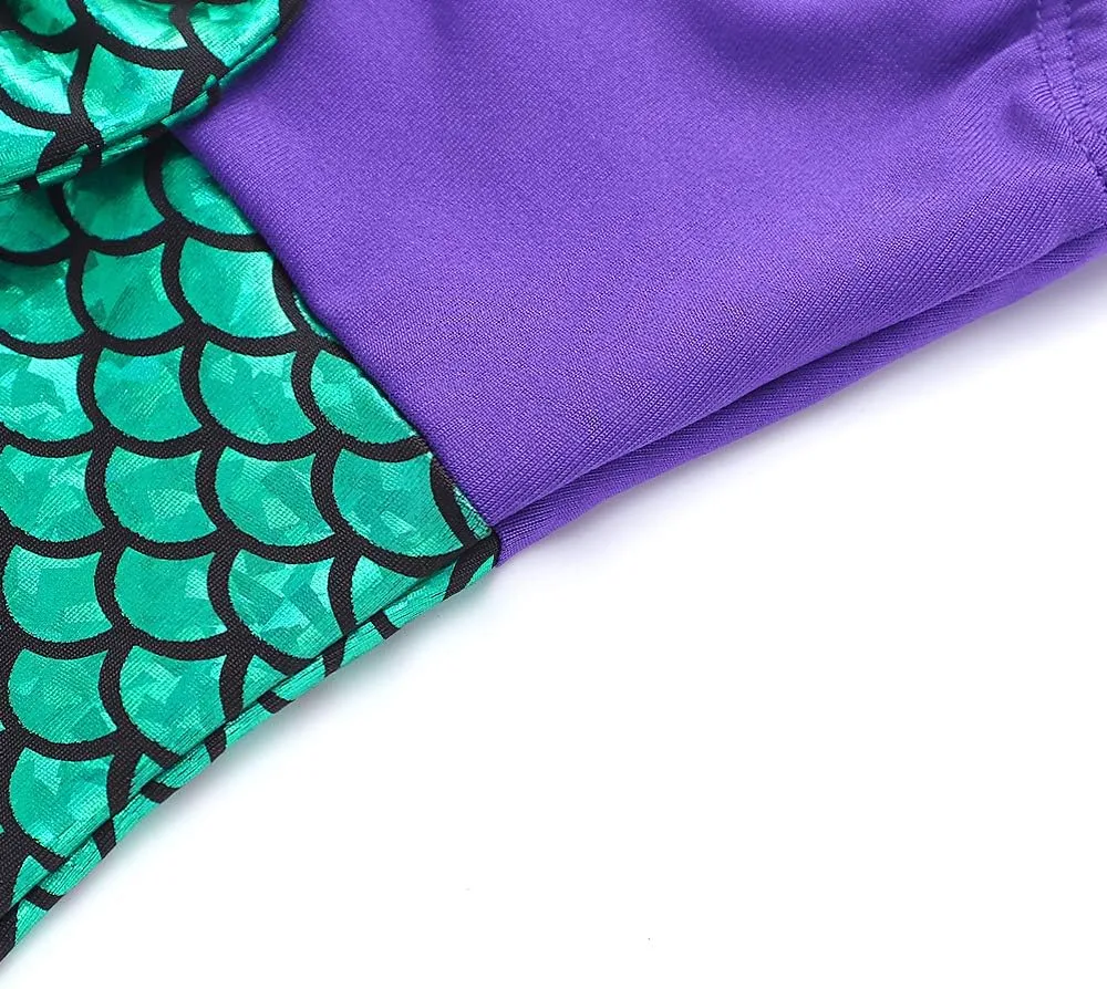 HOZIY Gymnastics Leotards for Girls Sparkly Biketard Mermaid Green Red Hot Pink Polka Dots