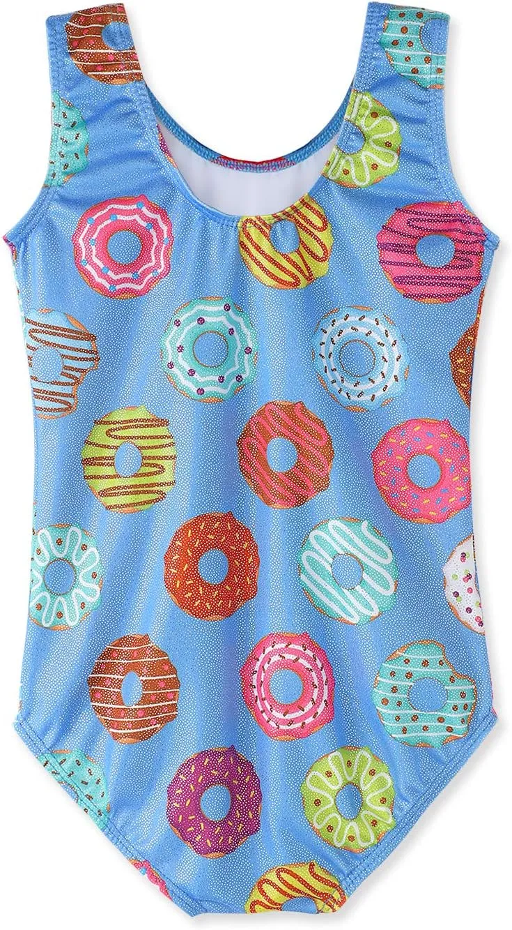 HOZIY Gymnastics Leotards for Girls Toddlers Kids Sleeveless Tumbling Outfits for Dance Print