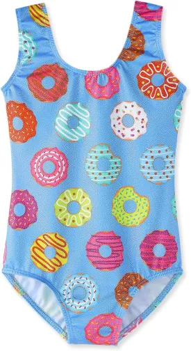 HOZIY Gymnastics Leotards for Girls Toddlers Kids Sleeveless Tumbling Outfits for Dance Print