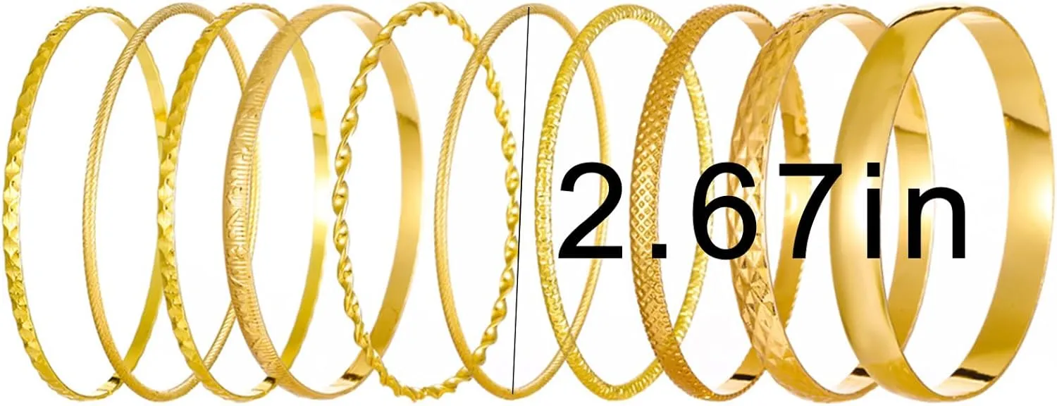 IFKM Gold Bracelets for Women, 14K Gold Plated Dainty Layered Chain Bracelets Adjustable Cute Bangle Link Bracelet Set