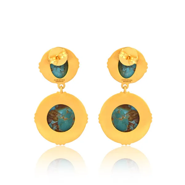 Island Hopping Drop Earrings - Turquoise