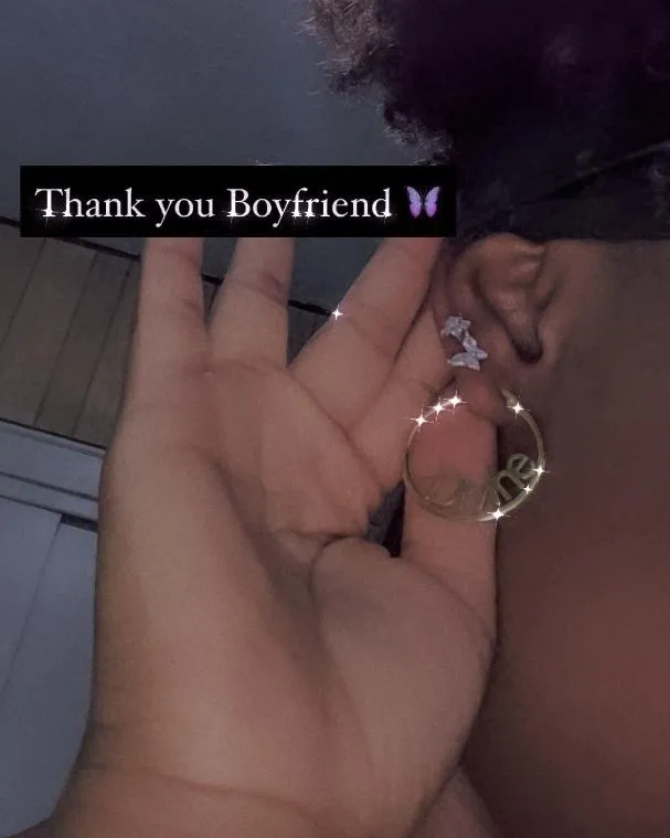 JLO Edge Custom Name Hoop Earrings