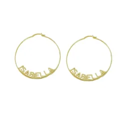 JLO Edge Custom Name Hoop Earrings