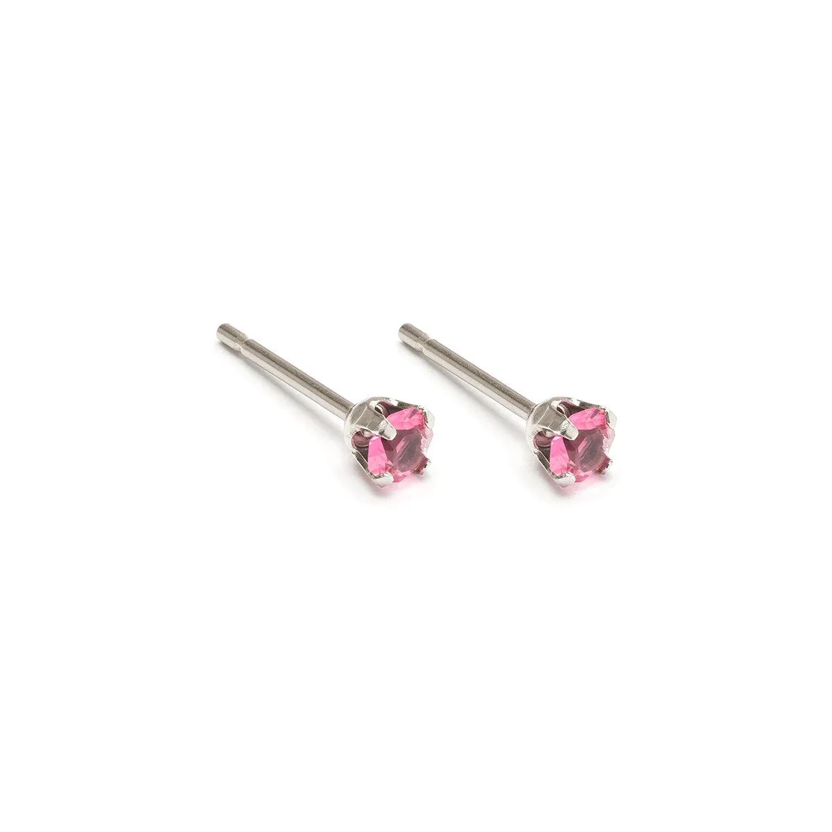 June Birthstone Stainless Steel Stud Earrings