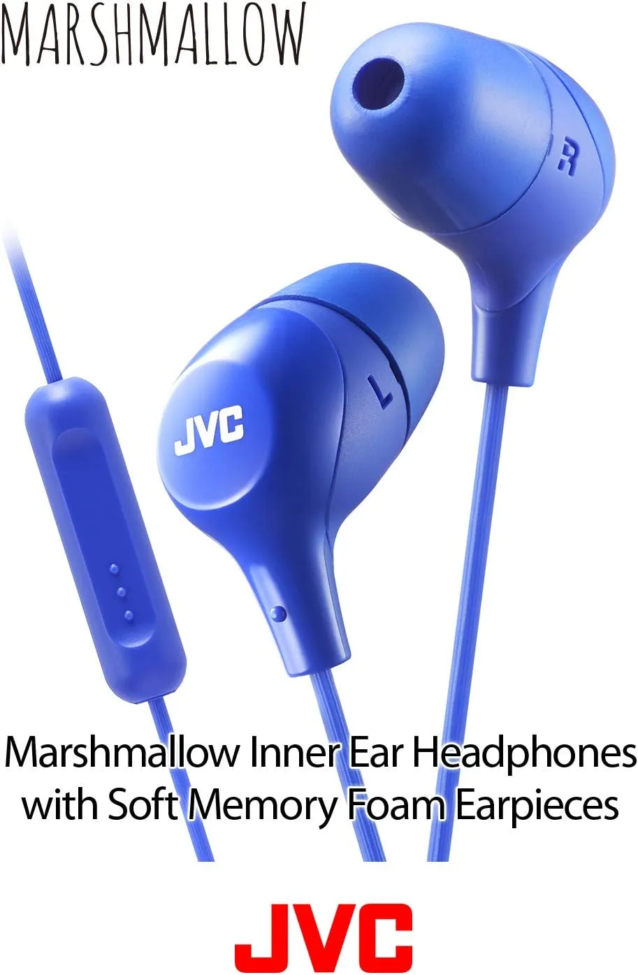 JVC Memory Foam Earbud Marshmallow Memory Foam Earbud with Mic Green (HAFX38MG)