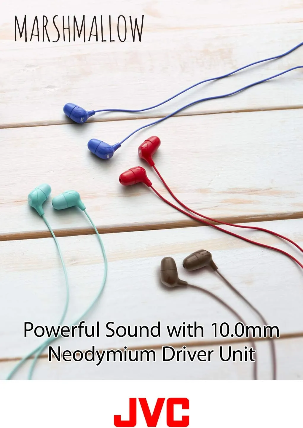 JVC Memory Foam Earbud Marshmallow Memory Foam Earbud with Mic Green (HAFX38MG)