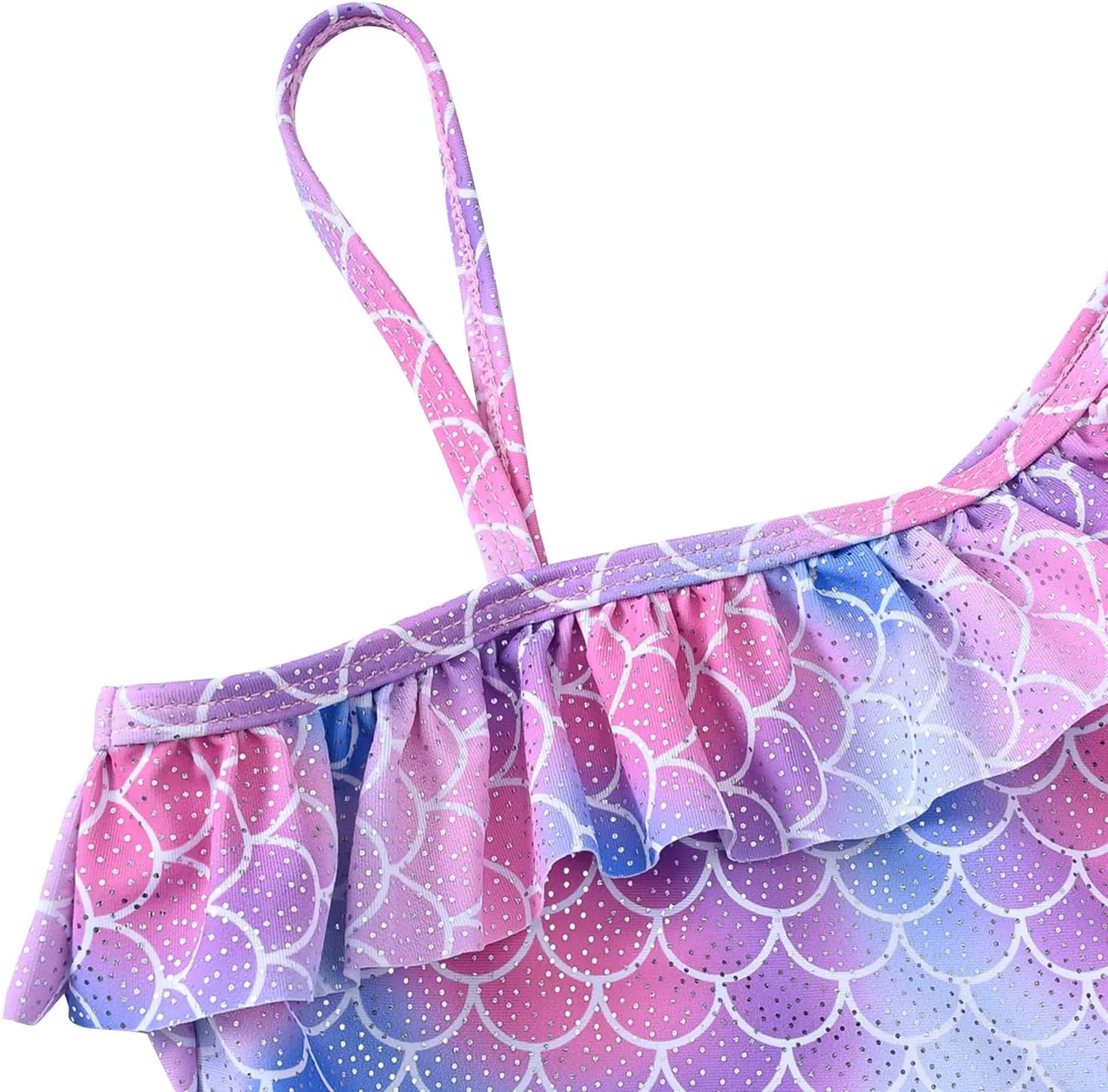 kavkas Baby Girl Swimsuit Cute One Piece Bathing Suit with Sun Protection Ruffles Swimwear (9M-6T)