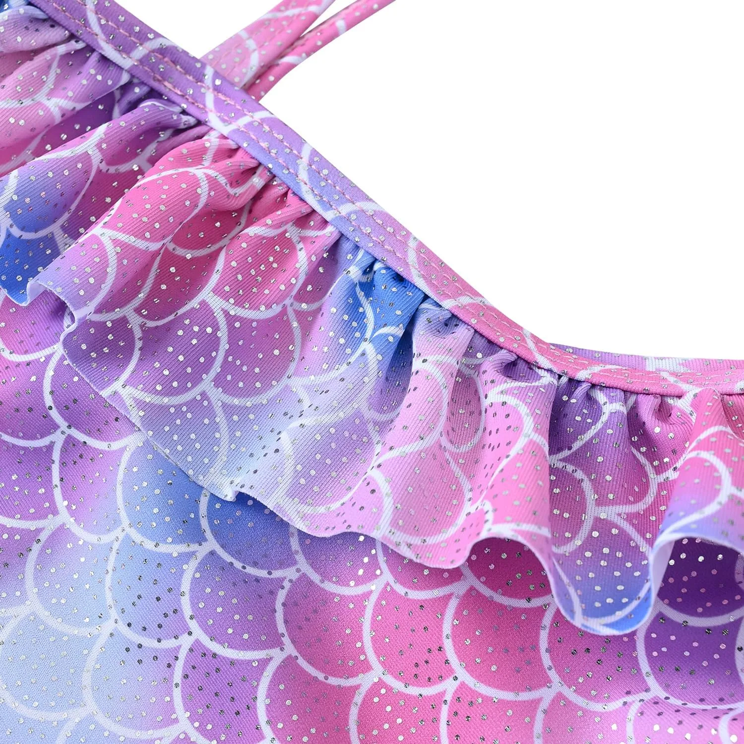 kavkas Baby Girl Swimsuit Cute One Piece Bathing Suit with Sun Protection Ruffles Swimwear (9M-6T)