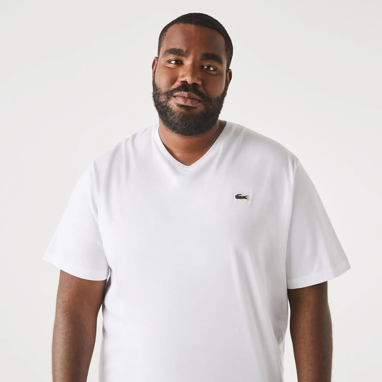 Lacoste Men's Big V-Neck Short Sleeve Regular Fit Classic T-Shirt