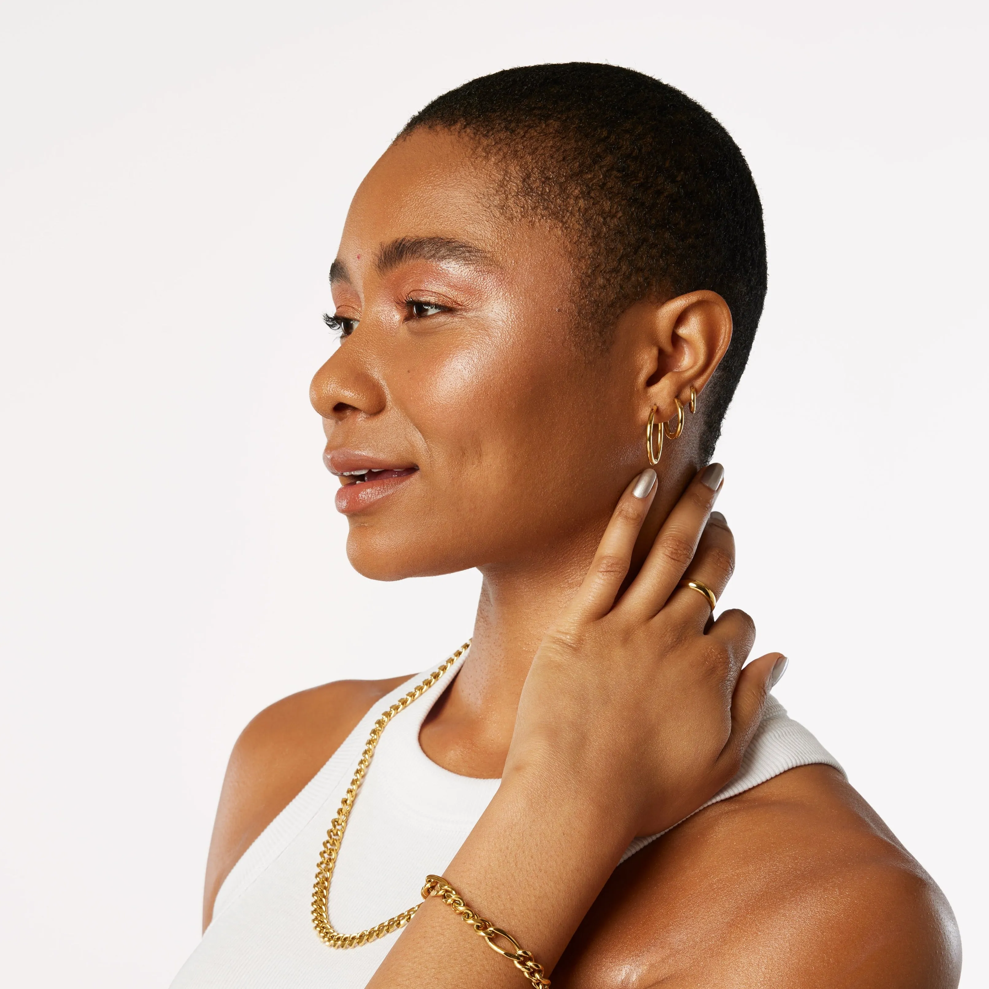 Large Rooftop Hoop Earrings