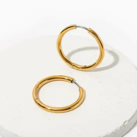 Large Rooftop Hoop Earrings