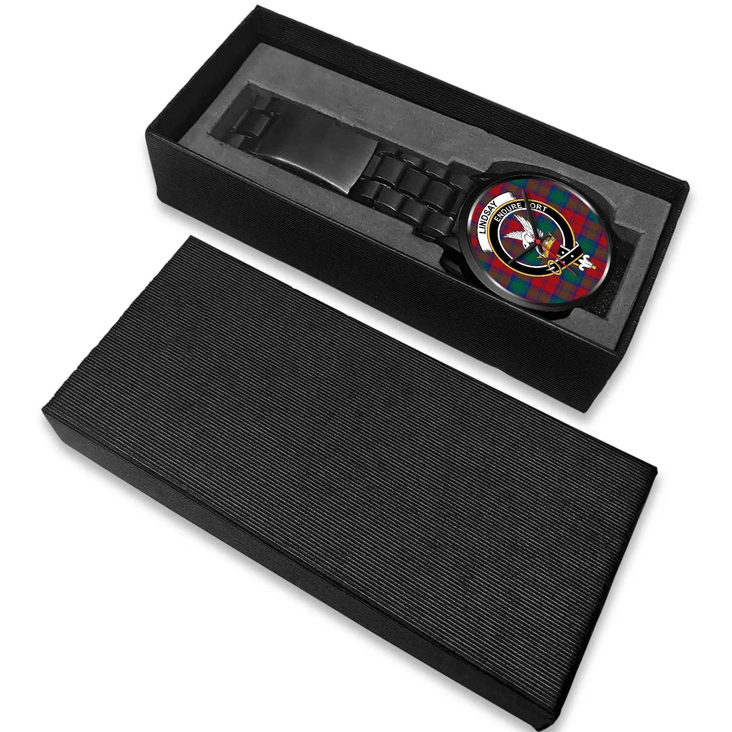 Lindsay Modern Clan Badge Tartan Black Watch
