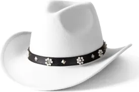 Lisianthus Cowboy Cowgirl Hats for Women & Men Felt Western Outdoor Hat Wide Brim
