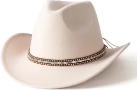 Lisianthus Cowboy Cowgirl Hats for Women & Men Felt Western Outdoor Hat Wide Brim