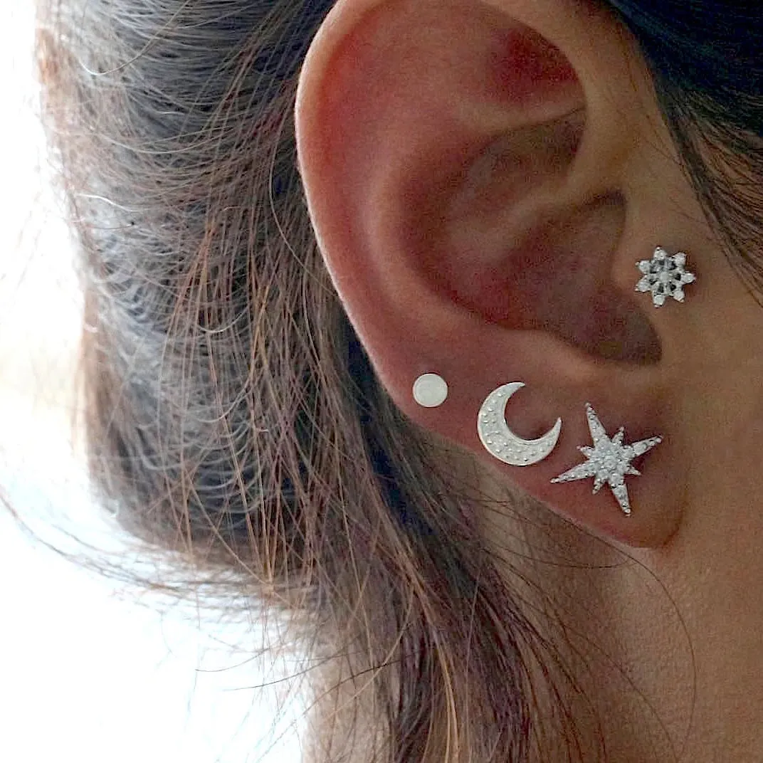 Little Moonstone Stud Earrings