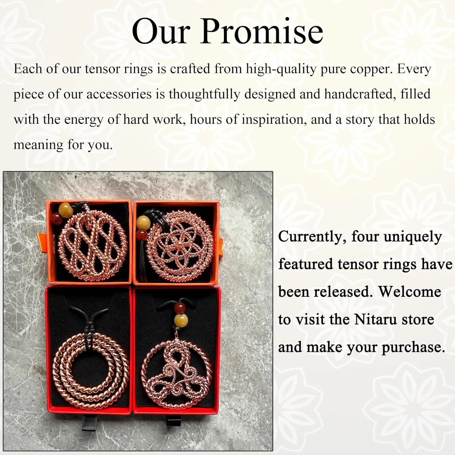 Lotus of Life Tensor Ring Necklace ??Sacred & Lost Cubit Frequencies, Pure Copper & Gold Plated Pendant with Red Agate & Yellow Jade Beads for Meditation, Balance & Spiritual Focus