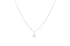 Love Letters Mini Disk Letter Necklace "I"