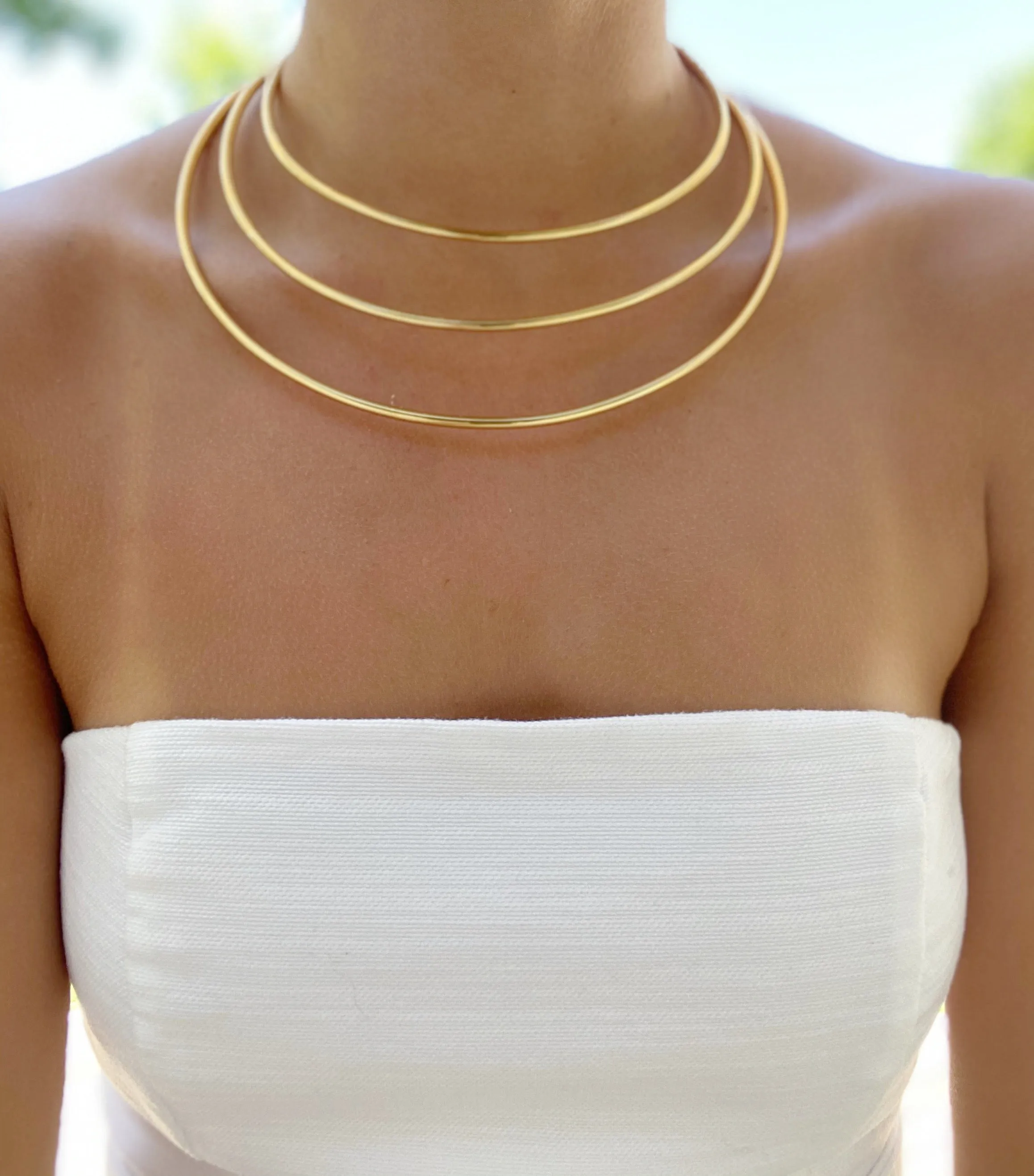 LUCY TRIPLE BANDED CUFF NECKLACE
