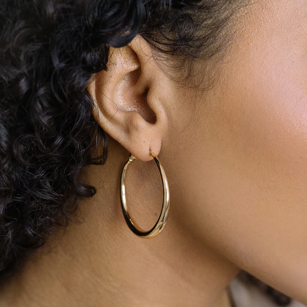 Medium Graduated Hoop Earrings