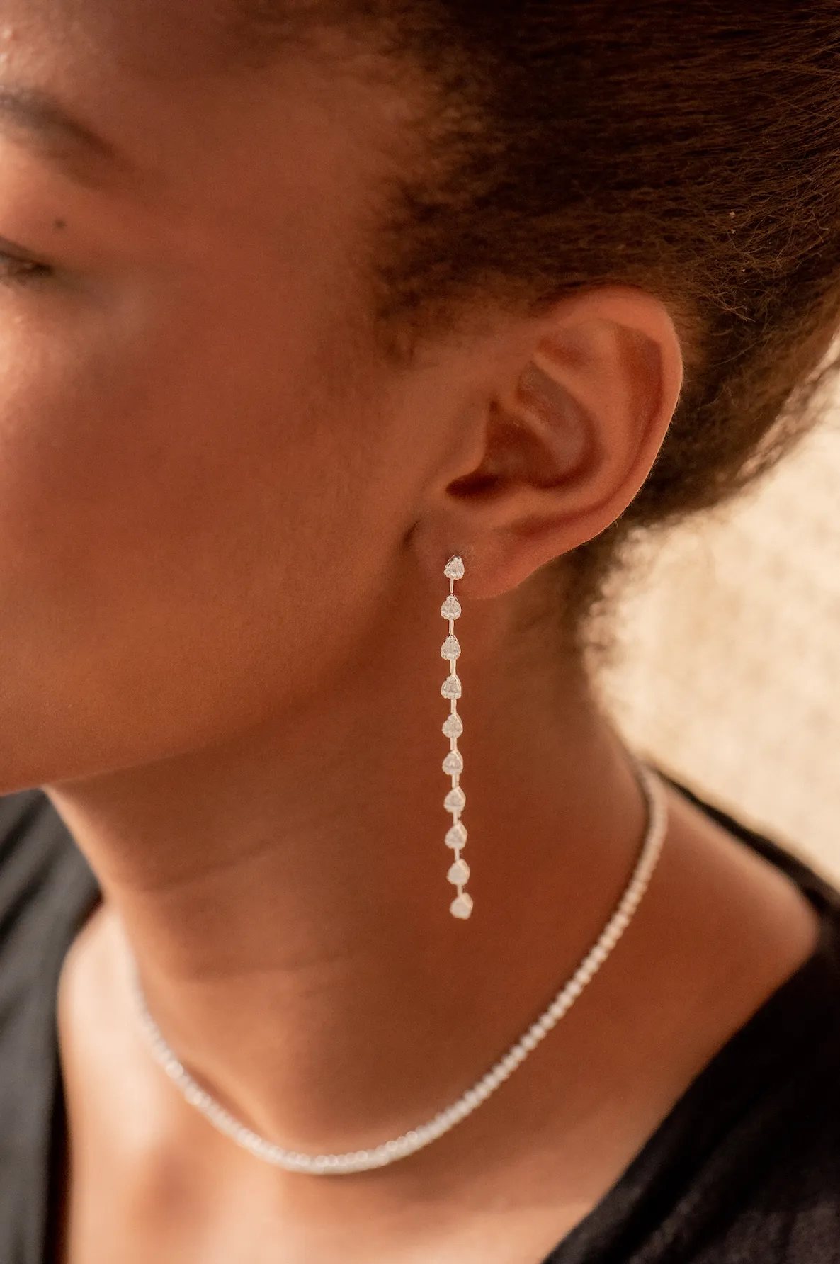 MILA DIAMOND DROP EARRINGS