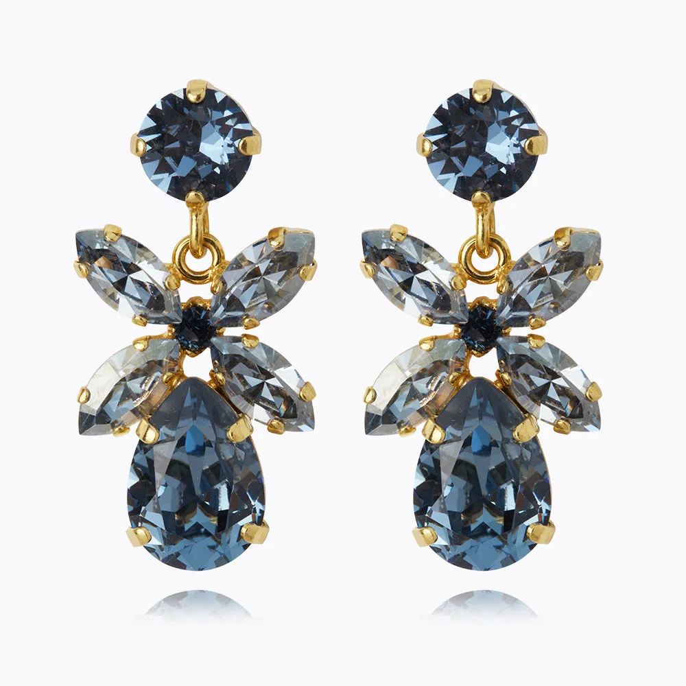 Denim Blue and Blue Shade Mini Dione Earrings - Enhanced Title