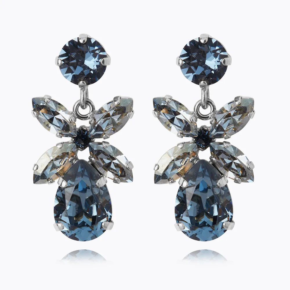Denim Blue and Blue Shade Mini Dione Earrings - Enhanced Title