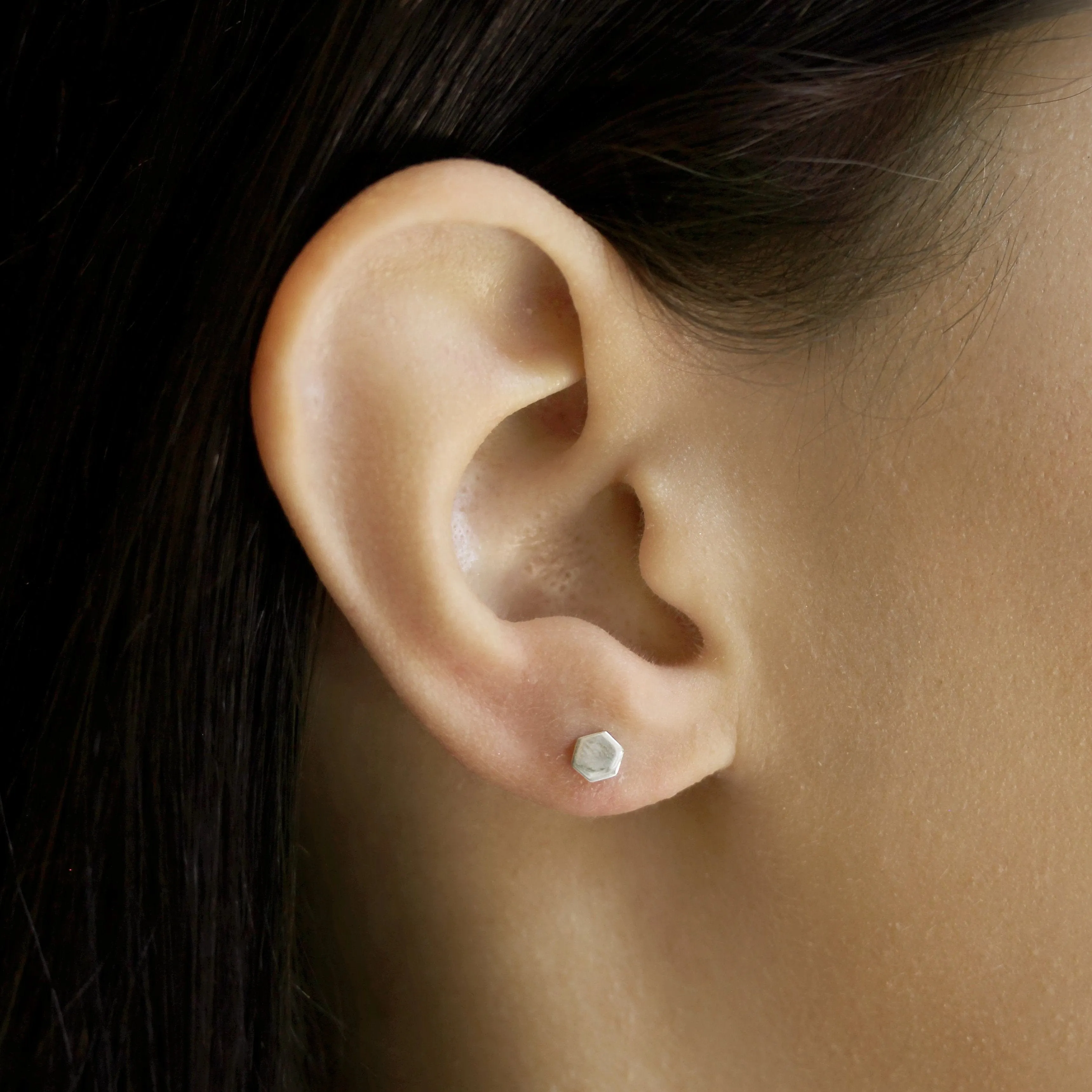 Mini Hexagon Studs