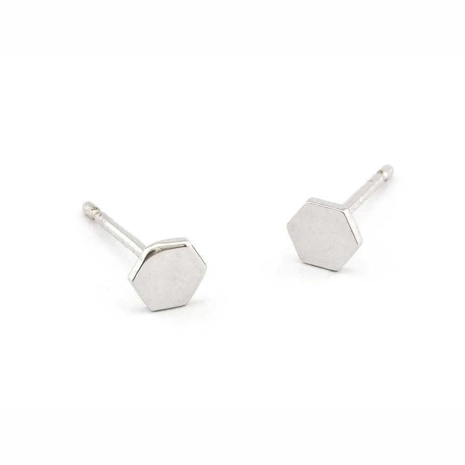 Mini Hexagon Studs