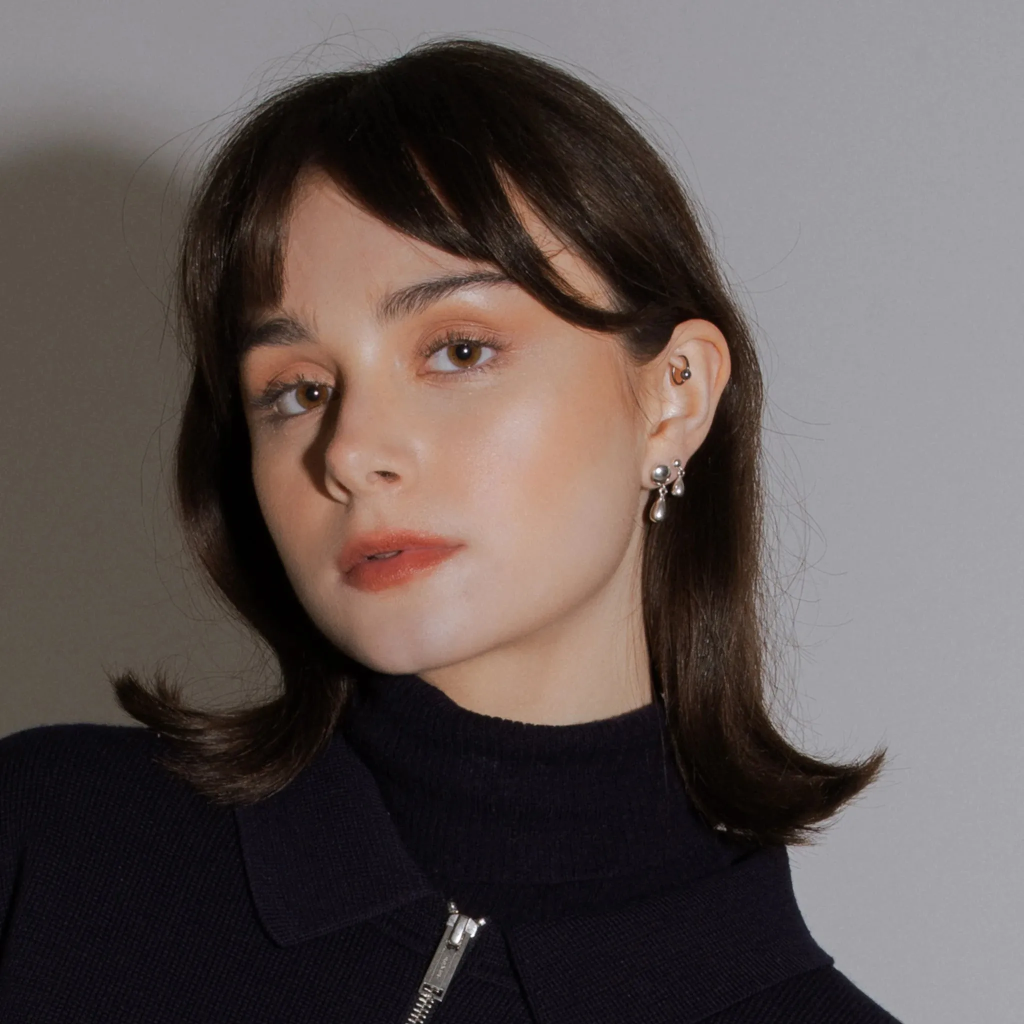Mini Teardrop Stud Earrings - Sterling Silver