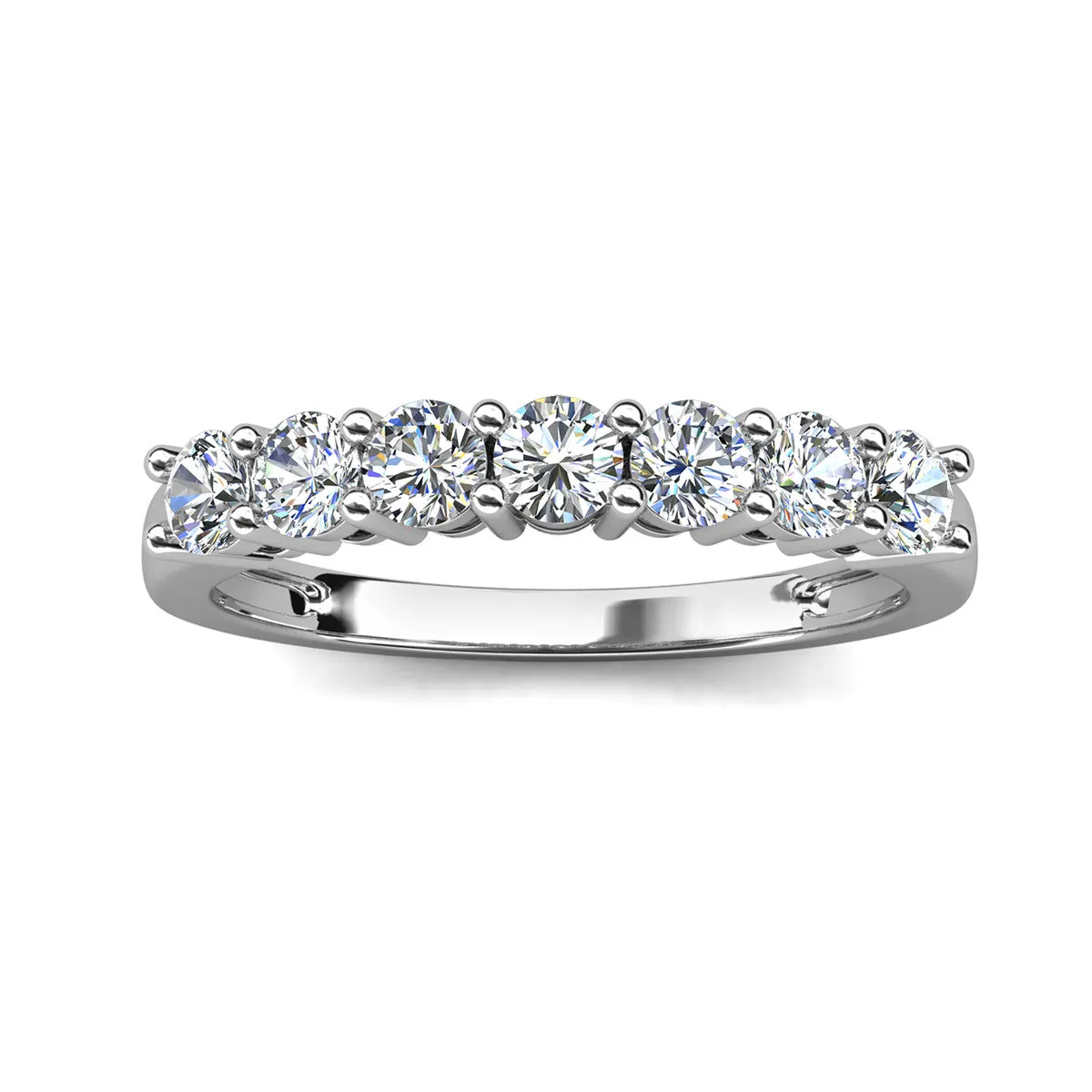 Moissanite by Cate & Chloe Josephine Sterling Silver Ring with Moissanite Crystals