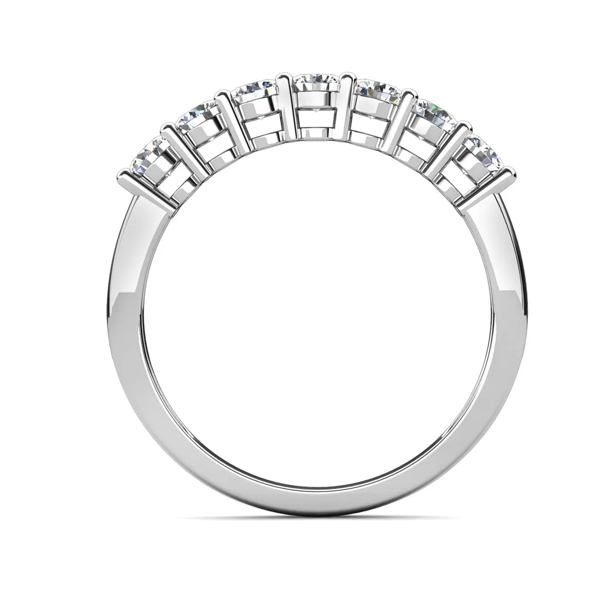 Moissanite by Cate & Chloe Josephine Sterling Silver Ring with Moissanite Crystals